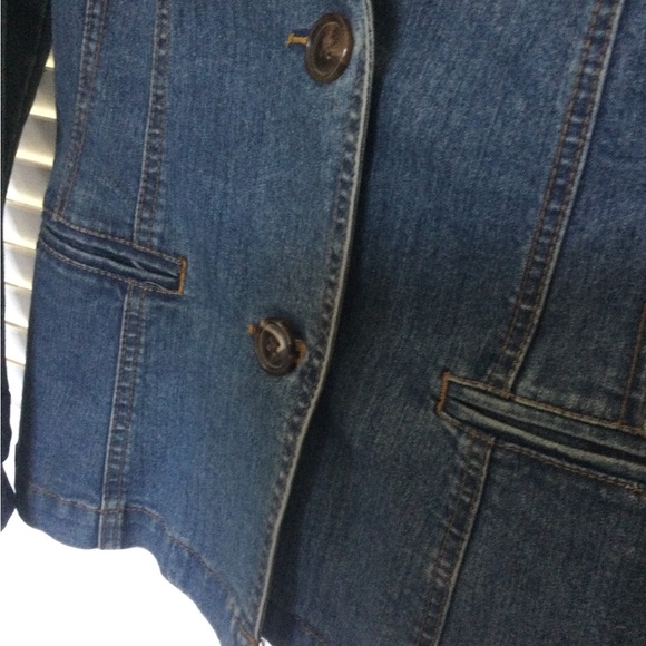 Faded Glory Distressed Denim Jacket, Size M - Picture 3 of 6